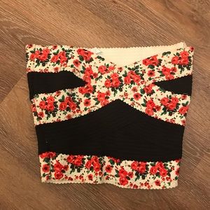 New Sexy Stretch Floral Halter Top Medium